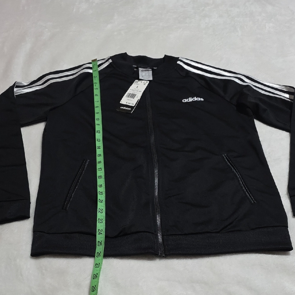 Adidas Black Jacket‎ with White Stripes